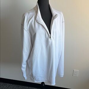 Pebble Beach White Performance Pullover